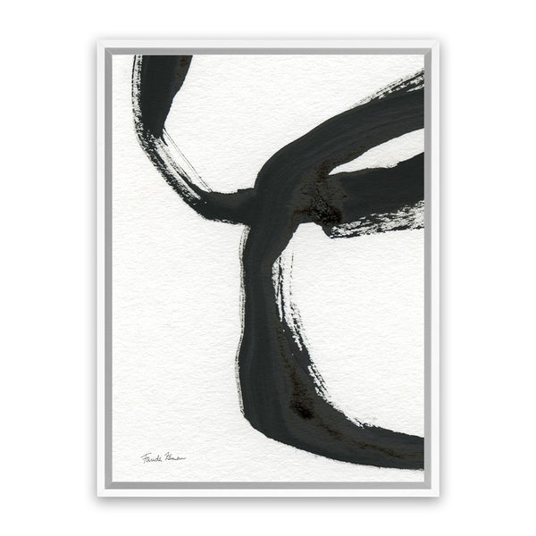 Shop Inky IV Canvas Art Print-Abstract, Black, Portrait, Rectangle, View All, WA, White-framed wall decor artwork