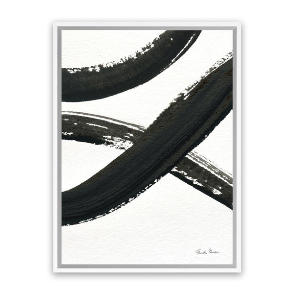 Shop Inky VI Canvas Art Print-Abstract, Black, Portrait, Rectangle, View All, WA, White-framed wall decor artwork