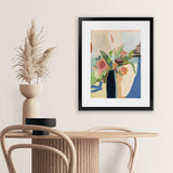 Shop Black Vase Art Print-Blue, Botanicals, Portrait, Rectangle, View All, WA-framed painted poster wall decor artwork