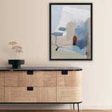 Shop Transitions II Canvas Art Print-Abstract, Blue, Neutrals, Portrait, Rectangle, View All, WA-framed wall decor artwork