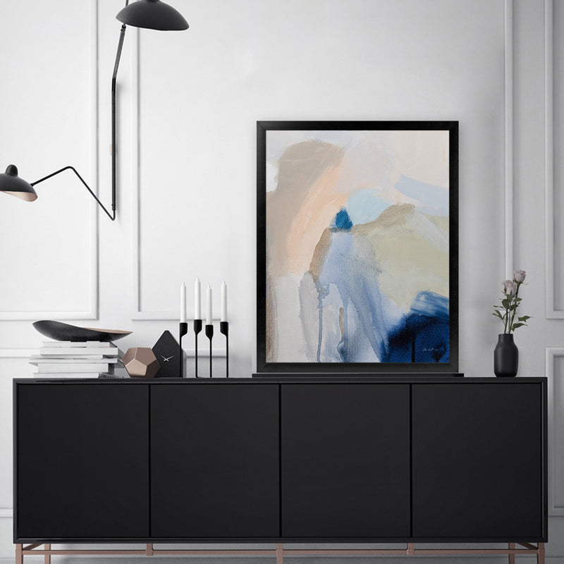 Shop Transitions III Art Print-Abstract, Blue, Neutrals, Portrait, Rectangle, View All, WA-framed painted poster wall decor artwork