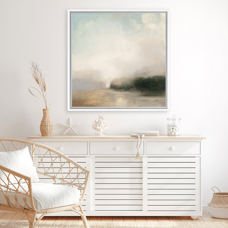 Shop Distant Forest II (Square) Canvas Art Print-Abstract, Neutrals, Square, View All, WA-framed wall decor artwork