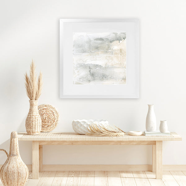 Shop Toned Texture III (Square) Art Print-Abstract, Neutrals, Square, View All, WA-framed painted poster wall decor artwork