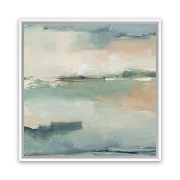 Shop Calm Waters (Square) Canvas Art Print-Abstract, Green, Square, View All, WA-framed wall decor artwork