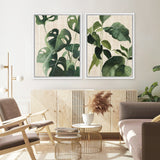 Shop Tropical Study II Linen Canvas Art Print-Botanicals, Green, Portrait, Rectangle, View All, WA-framed wall decor artwork