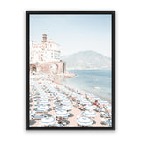 Shop Atrani Photo Canvas Art Print-Amalfi Coast Italy, Blue, Boho, Coastal, Photography, Photography Canvas Prints, Portrait, Tropical, View All-framed wall decor artwork