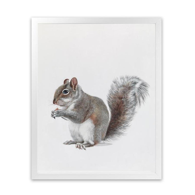 Shop Baby Squirrel Art Print-Animals, Baby Nursery, Grey, Portrait, View All-framed painted poster wall decor artwork