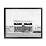 Shop Black & White Marfa Art Print-Black, Grey, Hamptons, Landscape, Scandinavian, View All, White-framed painted poster wall decor artwork