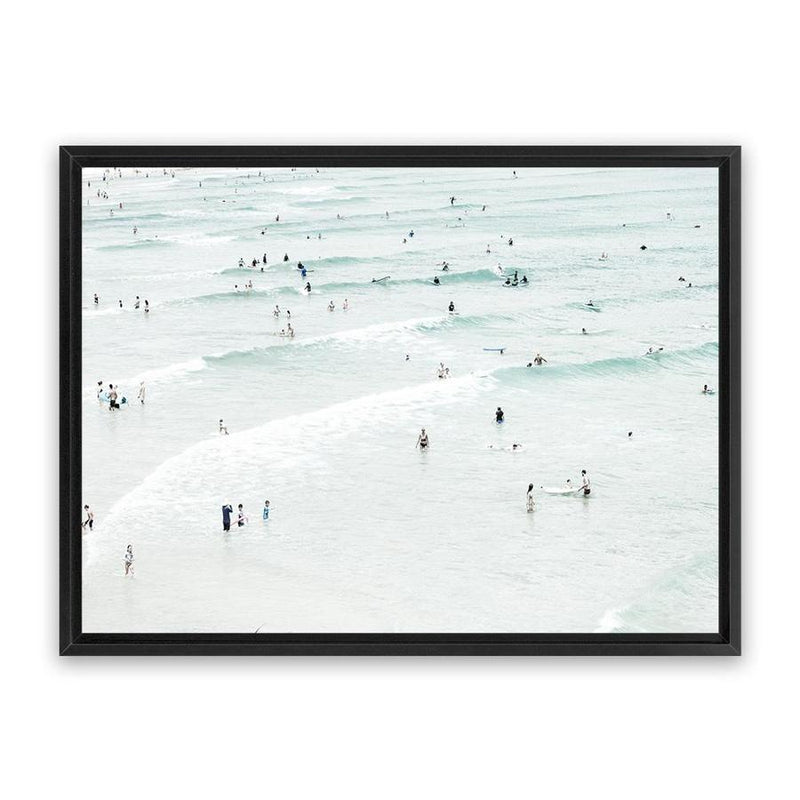 Shop Byron Swimmers Photo Canvas Art Print-Boho, Coastal, Landscape, Neutrals, People, Photography, Photography Canvas Prints, Tropical, View All-framed wall decor artwork
