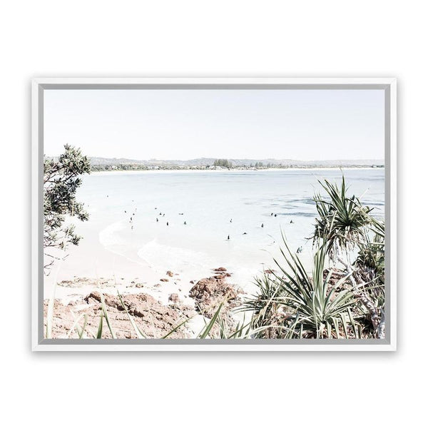 Shop Byron The Pass I Photo Canvas Art Print-Coastal, Green, Landscape, Neutrals, Photography, Photography Canvas Prints, Tropical, View All, White-framed wall decor artwork