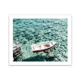 Shop Capri Boat I Photo Art Print-Amalfi Coast Italy, Blue, Coastal, Green, Landscape, Photography, View All-framed poster wall decor artwork