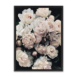 Shop Dark Blooms I Canvas Art Print-Black, Botanicals, Florals, Hamptons, Neutrals, Portrait, View All-framed wall decor artwork
