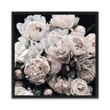 Shop Dark Blooms II (Square) Canvas Art Print-Black, Botanicals, Florals, Hamptons, Neutrals, Square, View All-framed wall decor artwork