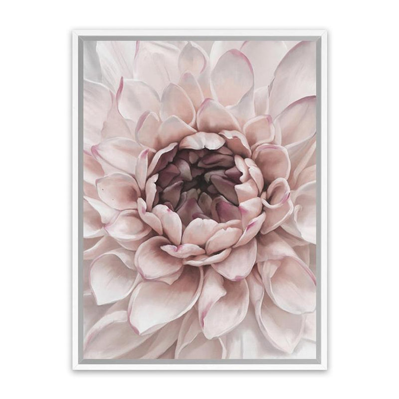 Shop Divine Dahlia II Canvas Art Print-Botanicals, Florals, Hamptons, Pink, Portrait, View All-framed wall decor artwork