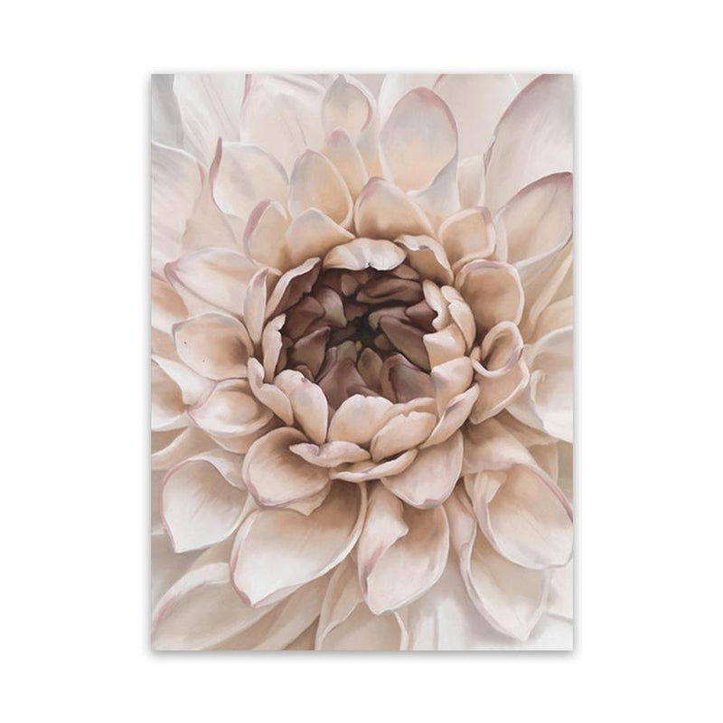 Shop Divine Dahlia IV Canvas Art Print-Botanicals, Florals, Hamptons, Neutrals, Portrait, View All-framed wall decor artwork