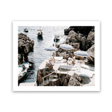 Shop Fontelina Boat Ramp Photo Art Print-Amalfi Coast Italy, Blue, Brown, Coastal, Landscape, Photography, View All-framed poster wall decor artwork