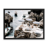 Shop Fontelina Boat Ramp Photo Canvas Art Print-Amalfi Coast Italy, Blue, Brown, Coastal, Landscape, Photography, Photography Canvas Prints, View All-framed wall decor artwork