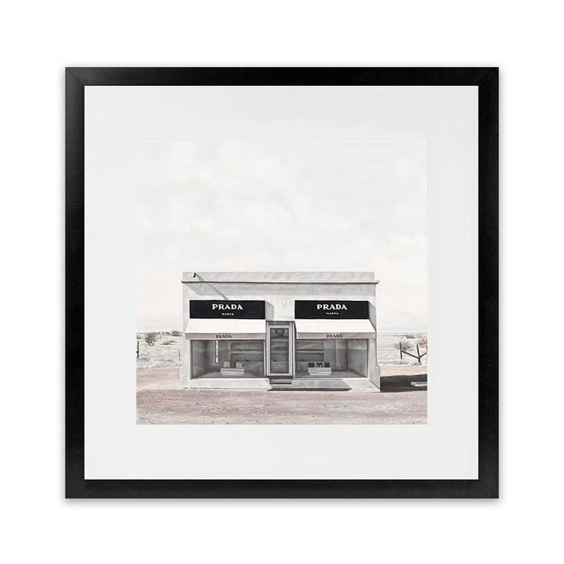Shop Marfa (Square) Art Print-Hamptons, Neutrals, Scandinavian, Square, Tropical, View All, White-framed painted poster wall decor artwork
