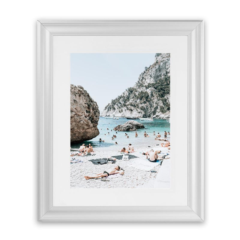 Shop Marina Piccola II Photo Art Print-Amalfi Coast Italy, Blue, Coastal, Green, Photography, Portrait, Tropical, View All-framed poster wall decor artwork