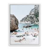 Shop Marina Piccola II Photo Canvas Art Print-Amalfi Coast Italy, Blue, Coastal, Green, Photography, Photography Canvas Prints, Portrait, Tropical, View All-framed wall decor artwork