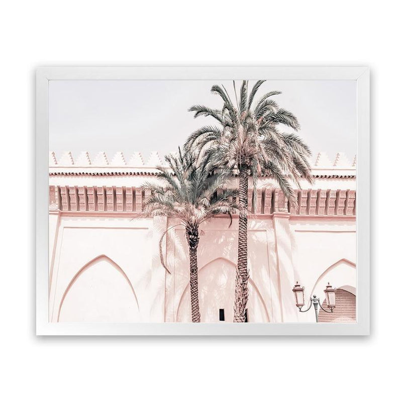 Shop Marrakesh Palace I Photo Art Print-Boho, Landscape, Moroccan Days, Photography, Pink, Tropical, View All-framed poster wall decor artwork