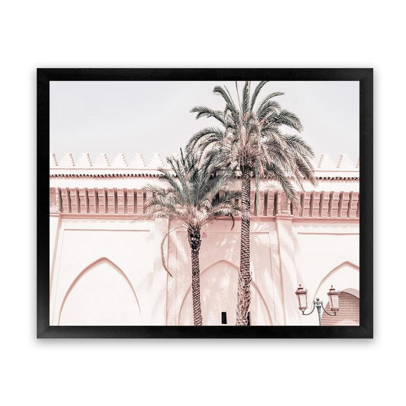 Shop Marrakesh Palace I Photo Art Print-Boho, Landscape, Moroccan Days, Photography, Pink, Tropical, View All-framed poster wall decor artwork