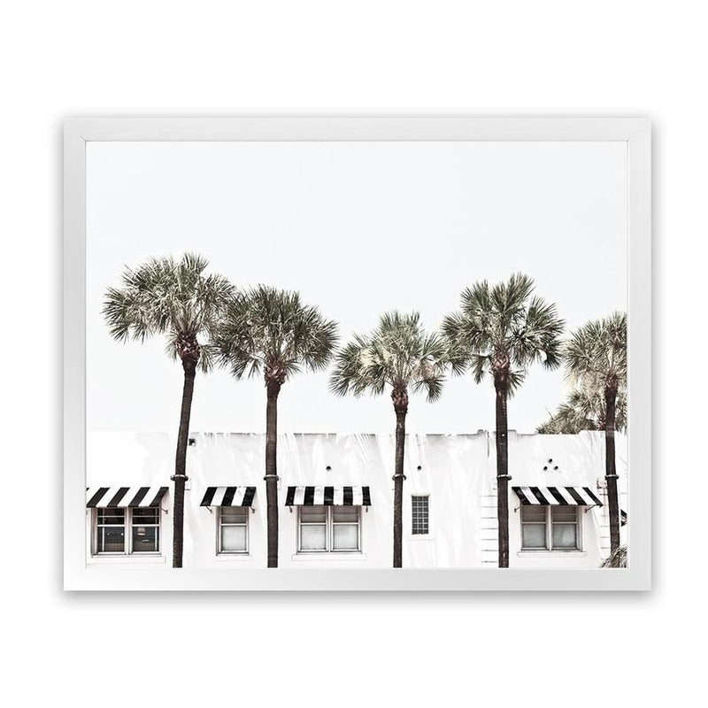Shop Miami II Photo Art Print-Boho, Coastal, Green, Hamptons, Landscape, Photography, Tropical, View All, White-framed poster wall decor artwork