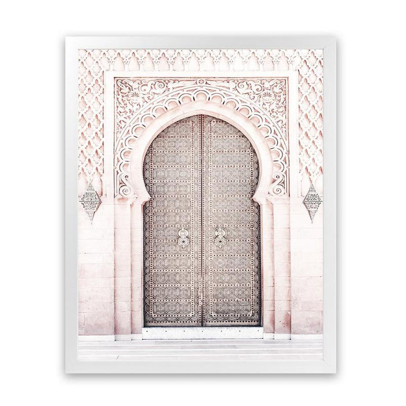 Shop Moroccan Door II Photo Art Print-Boho, Moroccan Days, Neutrals, Photography, Pink, Portrait, View All-framed poster wall decor artwork
