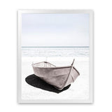 Shop Old Boat Photo Art Print-Coastal, Hamptons, Neutrals, Photography, Portrait, View All, White-framed poster wall decor artwork