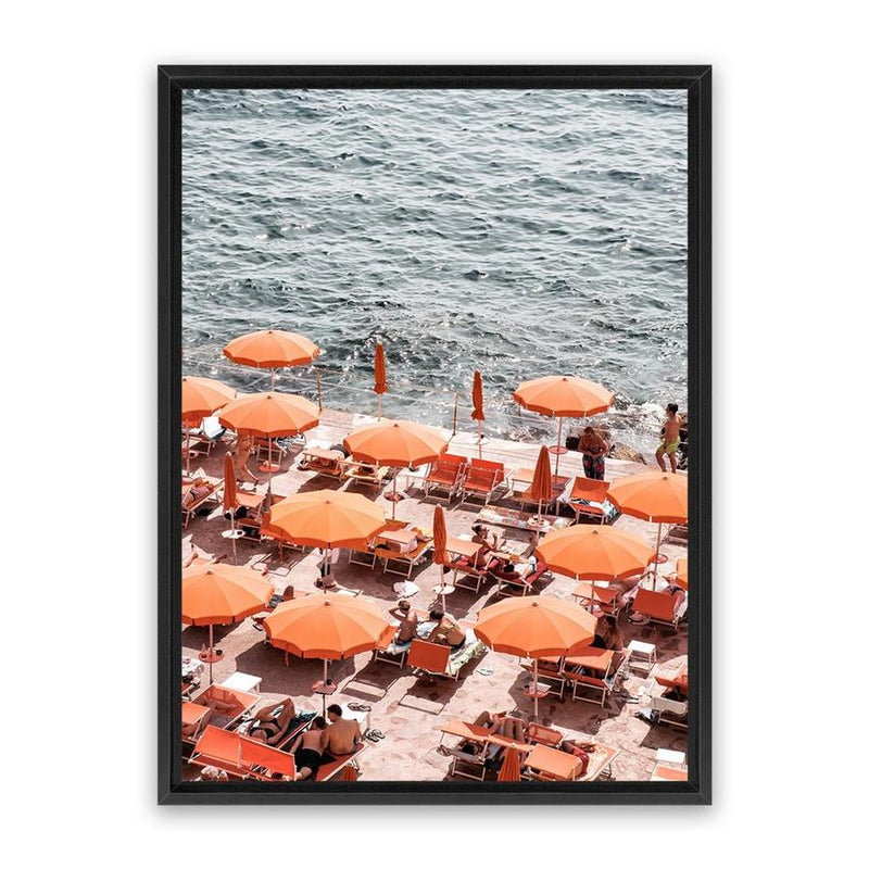 Shop One Fire Club II Photo Canvas Art Print-Amalfi Coast Italy, Coastal, Orange, Photography, Photography Canvas Prints, Portrait, View All-framed wall decor artwork