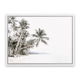 Shop Palm Island Photo Canvas Art Print-Boho, Coastal, Green, Landscape, Photography, Photography Canvas Prints, Tropical, View All, White-framed wall decor artwork