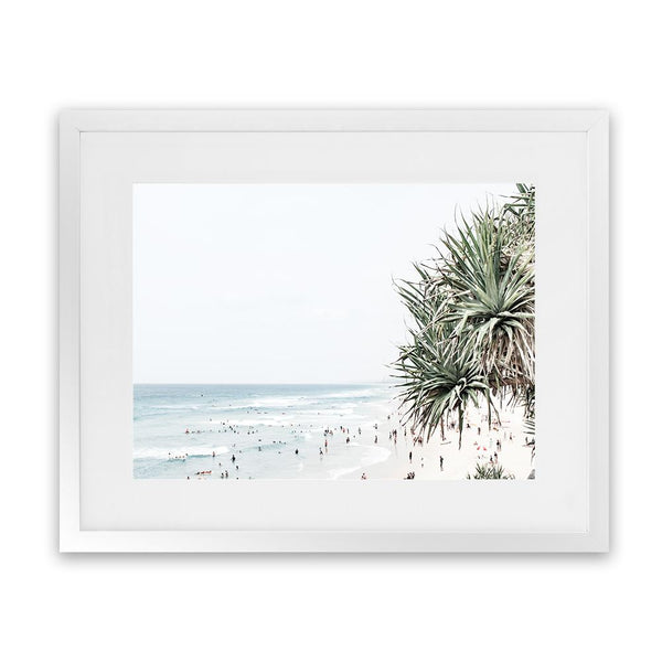 Shop Point Lookout Beach Photo Art Print-Coastal, Green, Landscape, Photography, Tropical, View All, White-framed poster wall decor artwork