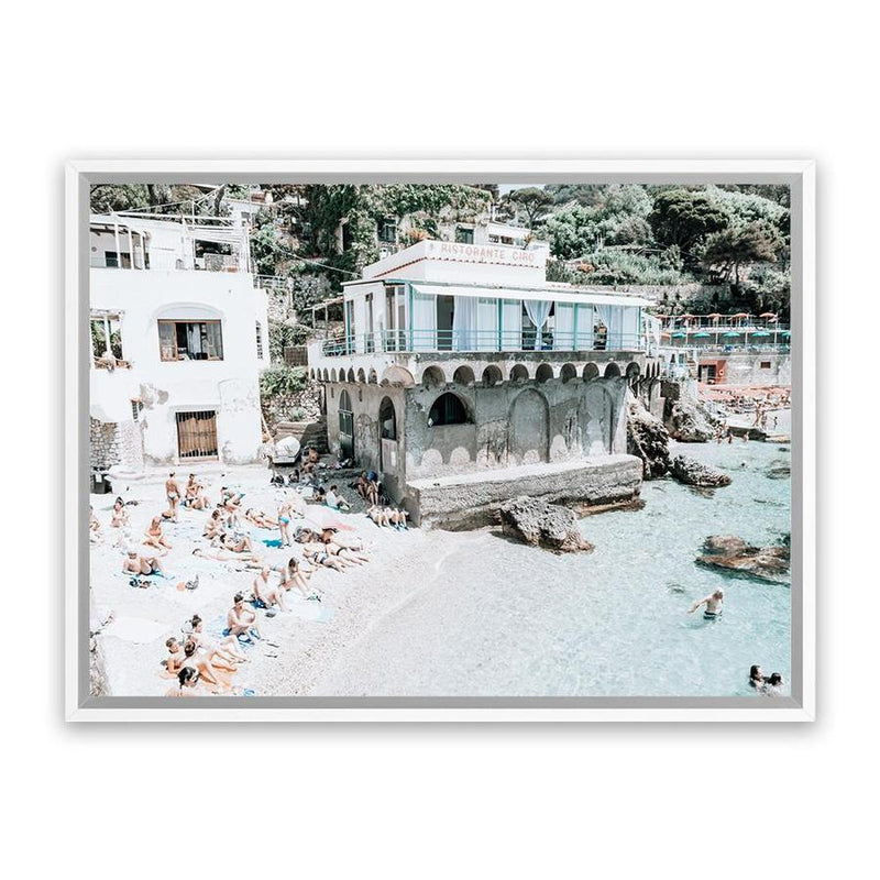Shop Ristorante Ciro I Photo Canvas Art Print-Amalfi Coast Italy, Blue, Coastal, Green, Landscape, Photography, Photography Canvas Prints, Tropical, View All-framed wall decor artwork