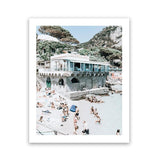 Shop Ristorante Ciro II Photo Art Print-Amalfi Coast Italy, Blue, Coastal, Green, Photography, Portrait, Tropical, View All-framed poster wall decor artwork
