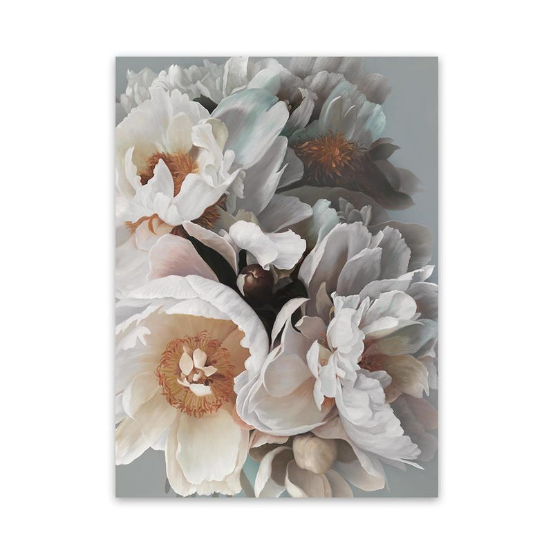 Shop Spring Bouquet II Canvas Art Print-Botanicals, Florals, Grey, Hamptons, Nature, Portrait, View All-framed wall decor artwork