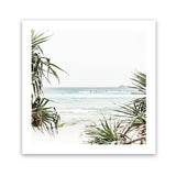 Shop Wategos Beach III (Square) Photo Art Print-Boho, Coastal, Green, Photography, Square, Tropical, View All, White-framed poster wall decor artwork